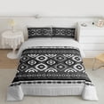 thumbnail image 2 of jejeloiu Aztec Triangle Rhombus Twin Comforter Sets,Gray Black Bedding Set For Teens Kids Reversible 2pcs, 2 of 8