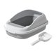 thumbnail image 2 of Caja de arena para gatos Yuyangstore Bandeja de arena semicerrada Gris, 2 of 8