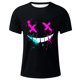 thumbnail image 2 of Camisetas de Cuello de la Tripulación de los Hombres de Poliéster Impreso en Seco Rápido, Cuello Redondo de Corte 3D para Gimnasio, Carrera, Ciclismo Y Ocasional, 2 of 4