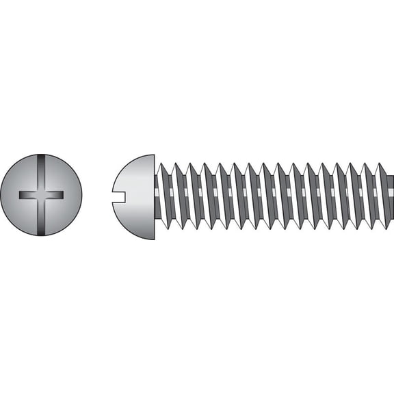 Hillman 90170 8-32 x 0.25 in. Zinc Plated Combination Machine Screw