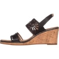 thumbnail image 3 of Womens Easy Spirit Kristina Wedge Sandals, Black Leather, 3 of 6