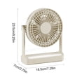 thumbnail image 3 of Ventilador de escritorio USB portátil con oscilación y luz nocturna | Mini ventilador de mesa recargable para el hogar, la oficina, el dormitorio y el camping, 3 of 9