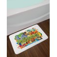 thumbnail image 2 of Phillipine Bath Mat, Colorful Illustration of Doodle Showing Architecture and Culture of Philippines, Plush Bathroom Decor Mat with Non Slip Backing, 29.5" X 17.5", Multicolor, by Ambesonne, 2 of 2