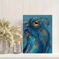 thumbnail image 2 of Underwater Octopus Sea Creature Canvas Print, Nautical Bathroom Ocean Theme Home Wall Decor Art, 2 of 8