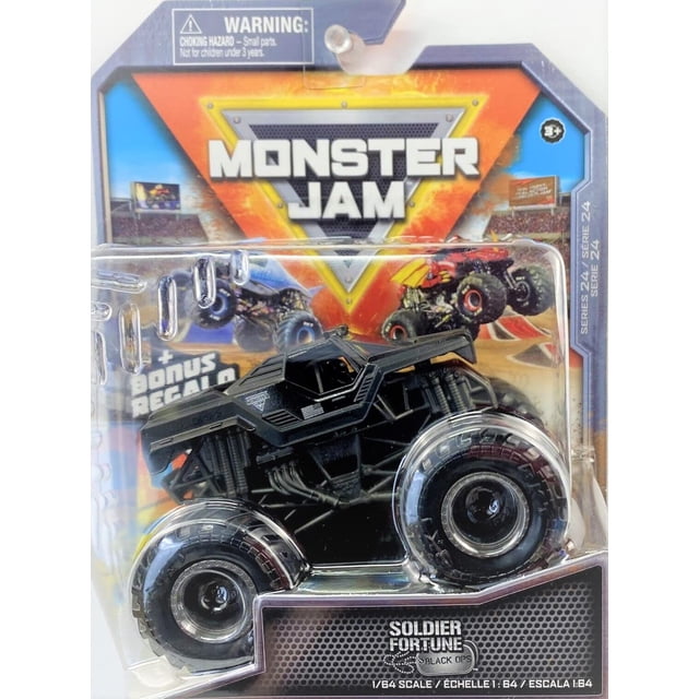 Camión Toy Monster Jam Soldier Fortune Black Op a escala 1:64