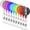 Colorful, variant on -USA - Retractable ID Badge Reels - White, 20 Pack - with Snap Strap to Secure Name Card Holder