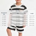 thumbnail image 3 of ITSAME Boys Summer Outfit 2-Piece Striped Crewneck Short Sleeve Top and Shorts Kids Loose Casual Set Brown Size 7, 3 of 6