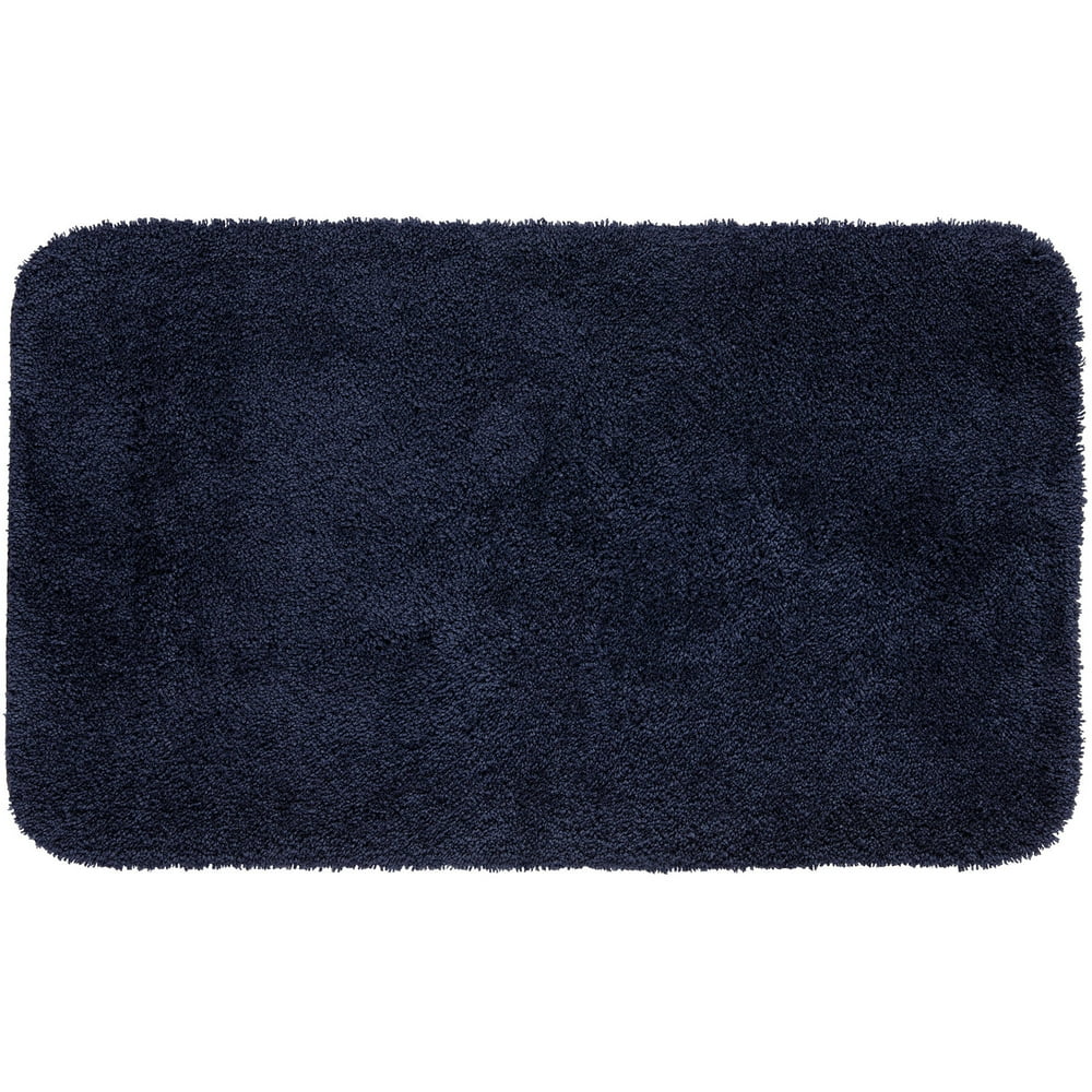 Mainstays Performance Nylon Bath Rug, Navy, 23" x 39"
