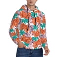 thumbnail image 2 of Naloa Hawaiian Style Men's Casual Hooded Collar Drawstring Hoodies Pullover Sweatshirts Casual Long Sleeve Shirts-Small, 2 of 7