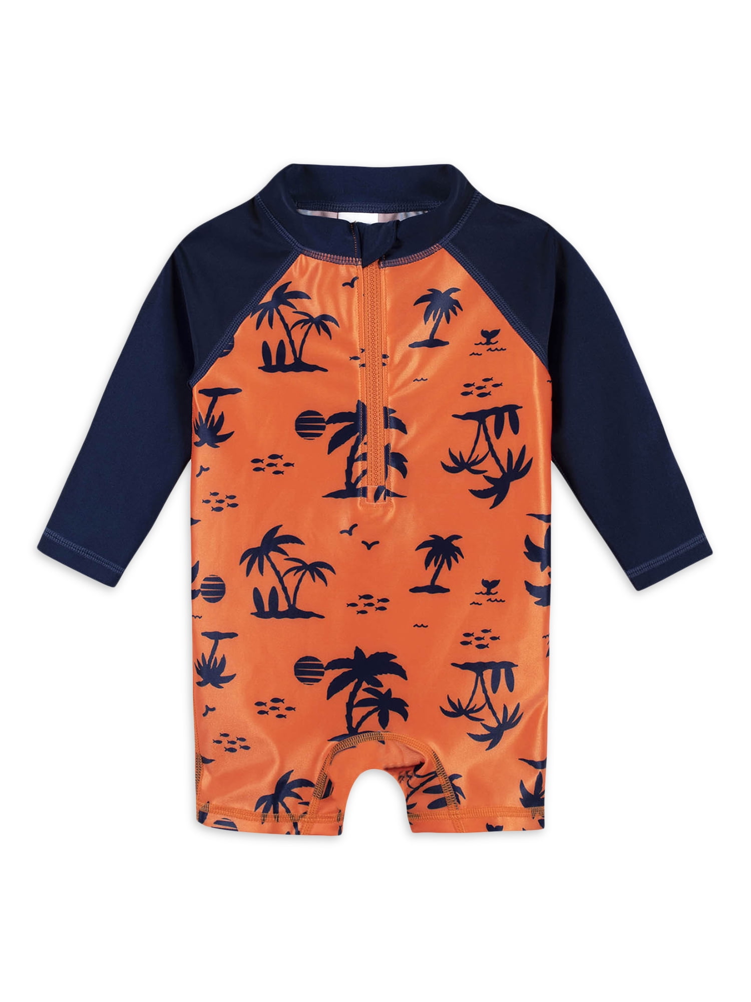 Gerber Boys' Toddler Long Sleeved Rashguard Swim Bathing Suit Set