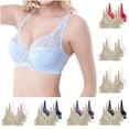 thumbnail image 2 of Gswybco 3PC Seamless Bras for Women Breathable Full Coverage Wireless Bras Plus Size Lace Underwear Solid Color Everyday Brassiere, 2 of 5