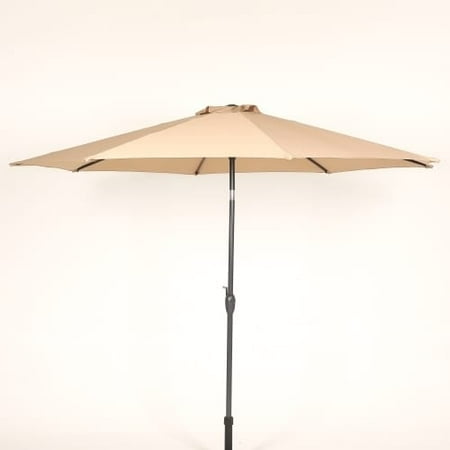 Winsome House 8 9ft Market Tilt Umbrella W Solar Light