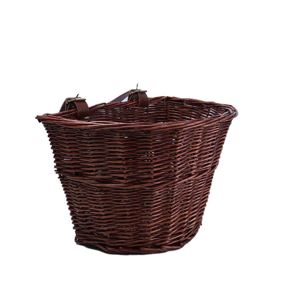 Woven Plastic Bike Baskets Front DShaped Bike Bicycle Basket Handlebar Storage Container