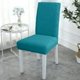 thumbnail image 2 of Sumhomie Stretch Embossed Dining Short Chair Slipcover, Blue, 2 of 3