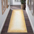 thumbnail image 2 of Hasoo 2' x 6' Outdoor Indoor Runner Rugs with Rubber Backing Washable Rug Runner Carpet for Hallway Entryway Kitchen Bathroom Laundry Room Balcony Garage Patio, Yellow, 2 of 6