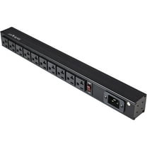 StarTech 10-Outlet NEMA 5-20P 125V/16 Amp 1U Horizontal Rack Mount Power Strip