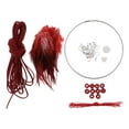 thumbnail image 3 of DIY Material Kits Iron Loop ,suede Cord ,feather,Beads Red, 3 of 10