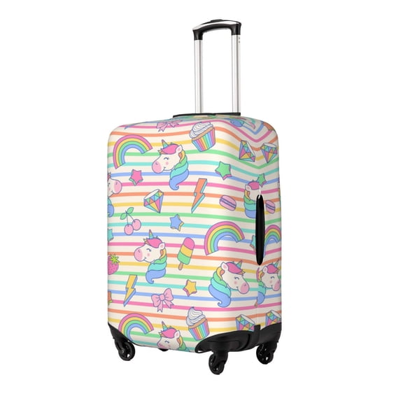 Hirioo Cute Unicorn for Elasticity Suitcase Cover (No luggage Included) Durable Luggage Protector Fits 18-32 Inch Luggage-Small