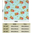 thumbnail image 4 of Yibo French Fries Fun Food Throw Blanket Super Soft Warm Bed Blankets for Couch Bedroom Sofa Office Car All Season Cozy Flannel Plush Blanket for Girls Boys Adults, 4 of 7