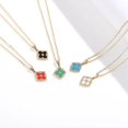 thumbnail image 4 of Collar con colgante de trébol de 4 hojas para mujer, gargantilla de trébol de moda, chapado en oro, joyería de acero inoxidable de lujo, regalo, 4 of 4