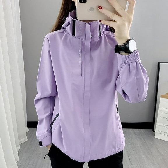 Running Wear Casual Sports Windbreaker Jacket (M, BellflowerPurple)