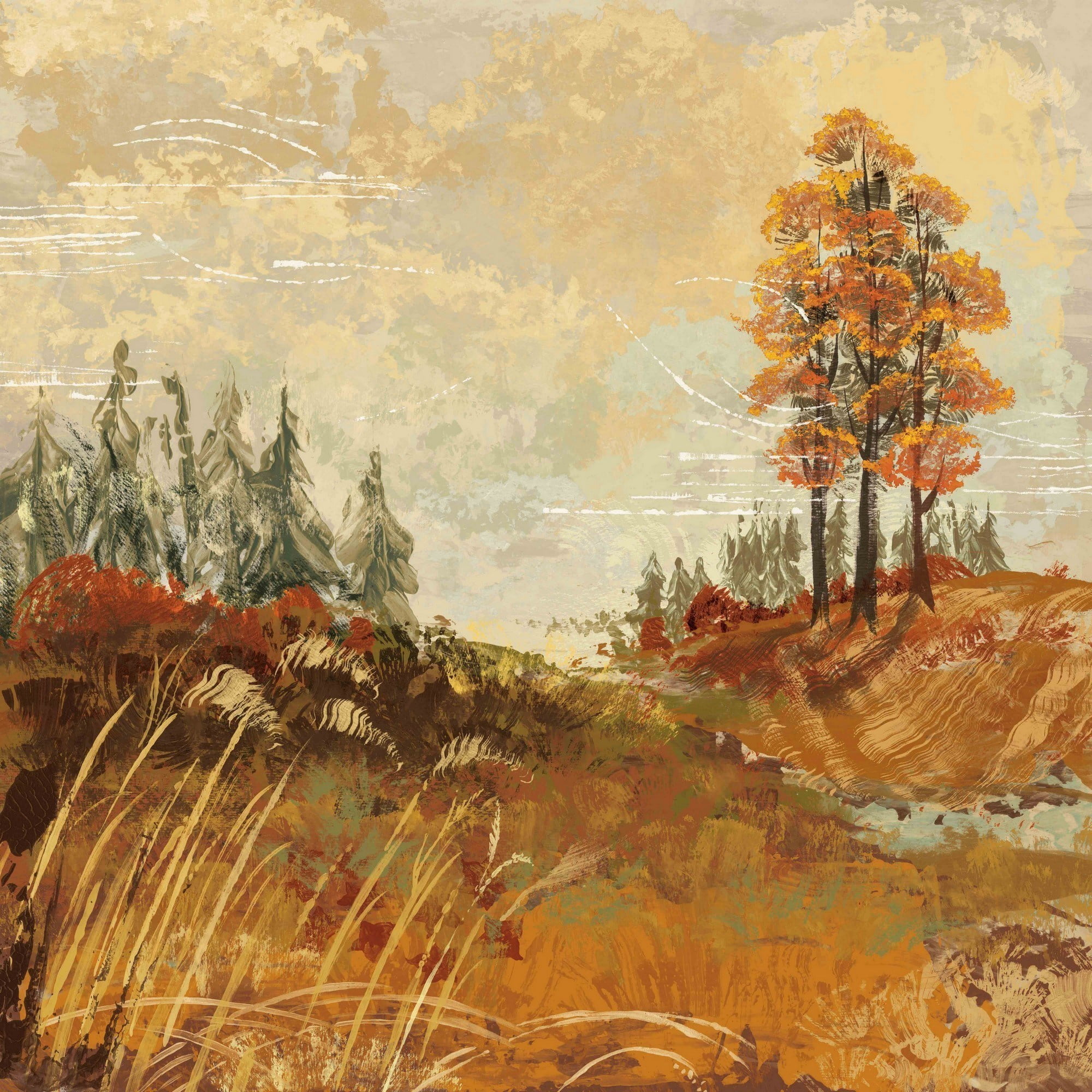 "Grand Vista I" Painting Print on Canvas