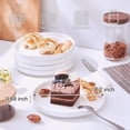 thumbnail image 2 of White Porcelain Flat Dessert Plates Set of 6, AntoKueh 8.2 Inch Ceramic Dishes with High Edge for Appetizer, Snack, Appetizer, Salad, Dishwasher/Microwave Safe, 2 of 8