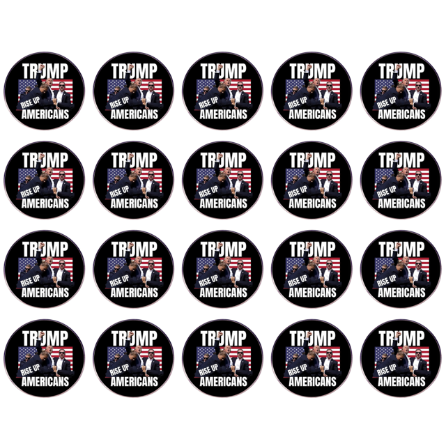 Broche Trump 2024 Creative President Lapel Pin para Hombres Y Mujeres Fanáticos (tipo Bandera)