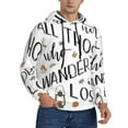 thumbnail image 2 of Goofa Not All Those Who Wander Are Lost 3 for Men's Hooded Sweatshirt - Lightweight Pullover Hoodie with Kangaroo Pocket, Perfect for Everyday Wear-X-Large, 2 of 7