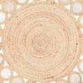 thumbnail image 5 of SAFAVIEH Natural Fiber Annandale Geometric Area Rug, Beige/Grey, 3' x 3' Round, 5 of 6
