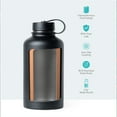thumbnail image 5 of BUZIO 64 oz Insulated Water Bottle with Straw Lid and Flex Cap, Vacuum Stainless Steel Water Bottle Water Flask, Double Wall Travel Mug for Outdoor Sports Hiking Cycling Camping Running, 5 of 9