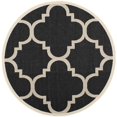 thumbnail image 1 of Safavieh Courtyard Tapis Intérieur Extérieur Noir - Rond 7 Pieds10 Pouces, 1 of 5