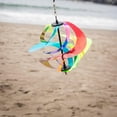 thumbnail image 3 of In the Breeze 2476 — Iridescent Rainbow Vortex Spinner — Mesmerizing and Colorful Hanging Wind Spinner, 3 of 6