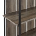 thumbnail image 4 of 64" Farmhouse Bookcase - Gray Wash with Black Metal, 4 of 7