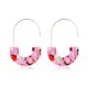 thumbnail image 1 of Pendientes colgantes multicolor liso semicírculo acrílico mujer pendiente regalo de aniversario elegante gancho para la oreja boda playa blanco Ropa, zapatos y accesorios Miscelánea Rojo púrpura Qarigey AP010380-08, 1 of 6