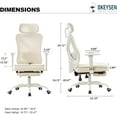 thumbnail image 2 of Okeysen Ergonomic Reclining Mesh Chair with Automatic Massage, Adjustable Headrest & Armrests, Footrest for Home, Office & Gaming, 2 of 17