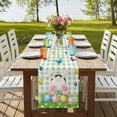 thumbnail image 4 of Table Runners 72 Inches Long Dress Scarves, Easter Farmhouse Kitchen Table Runner, Coffee Tablerunners, Spring Colorful Easter Eggs Bunny Butterfly Green 14x72 Inch, 4 of 9