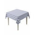 thumbnail image 2 of Boho Blue Tablecloth Square Table Cloth 60x60,Waterproof Outdoor Table Cloth Covers Decorative Table Protector,White Chevron Stripes Abstract Geometric Washable Table Cover for Kitchen Dinning Party, 2 of 8