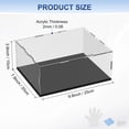 thumbnail image 3 of Caja de exhibición de acrílico de 1 paquete, 9.8x7.9x3.9 pulgadas/25x20x10cm Caja de exhibición clara de acrílico con base de madera negra [Negro, Transparente], 3 of 6