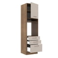 thumbnail image 4 of Mueble de Cocina Para Horno MADESA Torre Caliente Agata 60 cm 1 Puerta y 3 Cajones Marrón/Crema, 4 of 5