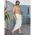 thumbnail image 2 of HAPPY BAY Men's Pareo Holiday Beach Wraps Stylish Bathing Suit Sarong One Size White, Solid Summer Vacation Aloha, 2 of 4