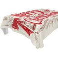 thumbnail image 4 of BZSMCE Square Tablecloth Elegant Christmas Bowknot Pattern Tableclothes, 4 of 9