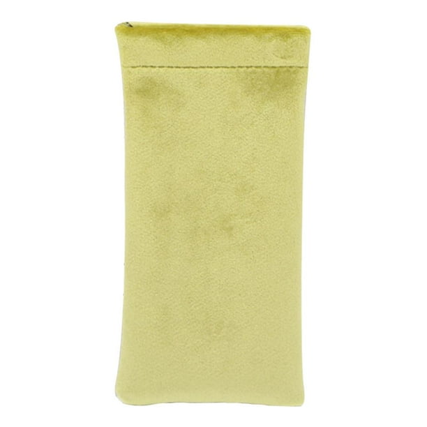 Estuche de terciopelo suave para gafas de sol, estuche para guardar gafas, protector Amarillo