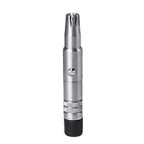 Recortadora manual de vello nasal de acero inoxidable para hombres, afeitadora impermeable para vello de nariz y orejas, fácil de usar.