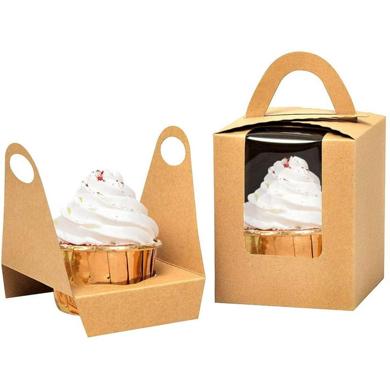 Cupcake box, 10 pieces of single cupcake holder, with window