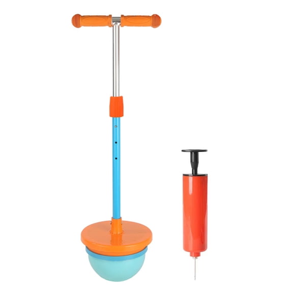 Pogo Stick, Pogo Jumper with Handle and Ball Pump, High Jump Toy Bounce Jump Trick Board Pogo Bouncing Ball Safe and Fun Pogo Stick for Christmas Birthday Gift (Orange)