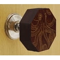 thumbnail image 2 of IBA Indianbeautifulart Brown Engraved Knobs Pack of 10 Wooden Wardrobe Door Knobs Drawer Pull, 2 of 3