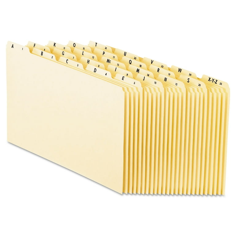 Top Tab A-Z File Guides, 1/5-Cut Top Tab, A to Z, 8.5 x 14, Gray, 25/Set Top Tab A-Z File Guides, 1/5-Cut Top Tab, A to Z, 8.5 x 14, Gray, 25/Set