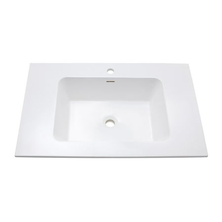 Integrated Bowl - Avanity VersaStone 31 in. Integrated Bowl Bathroom Sink