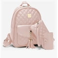thumbnail image 1 of Mochilas Damas Bolsas De Cuero Versátil Rosa Conjunto 3 Pack Modelo Rosa, 1 of 4
